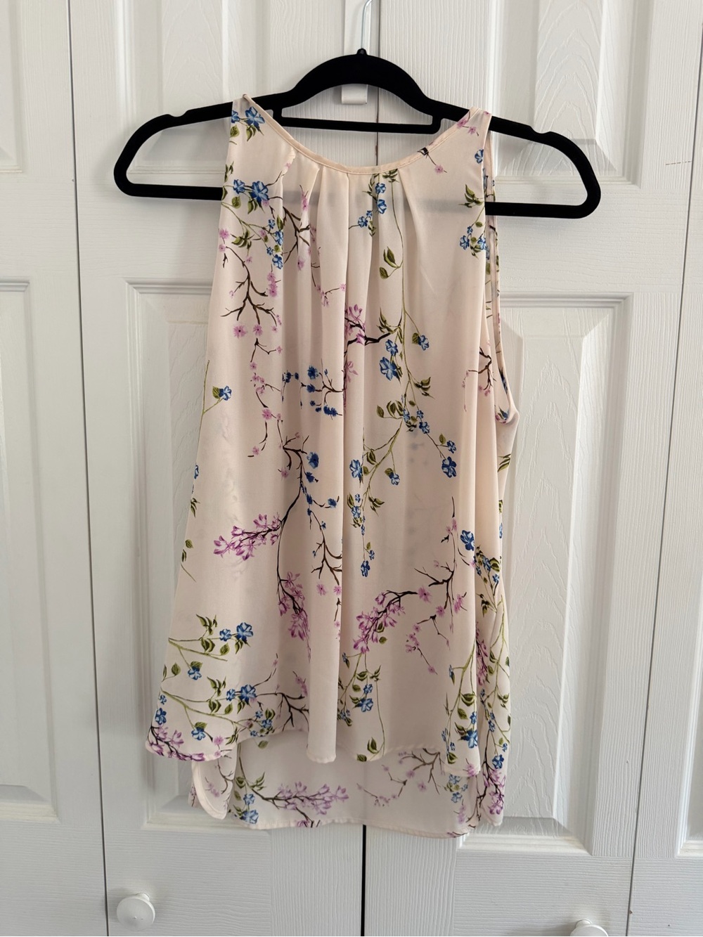 Carolina Belle Blush Floral High-Neck Tank